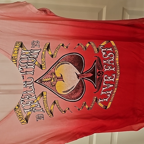 Woman's,  Affliction,  T-shirt , size L, light and dark pink - Picture 2 of 5